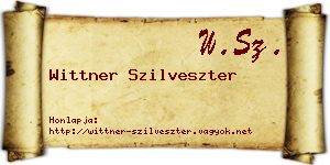 Wittner Szilveszter névjegykártya